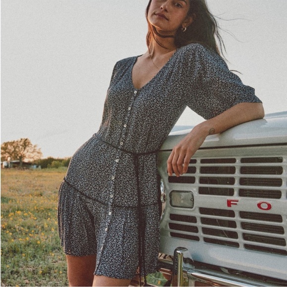 Faherty Orinda Floral Short Sleeve Mini Dress - Picture 6 of 8